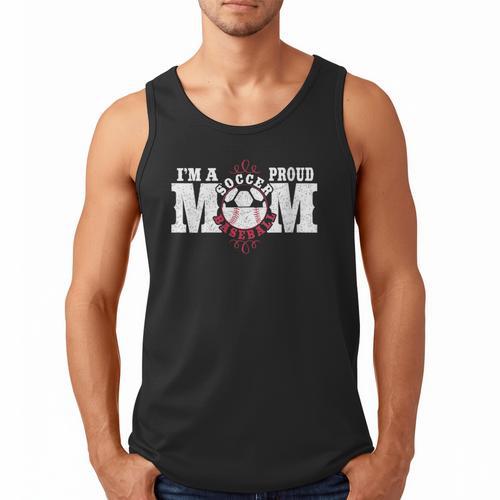 I'm a Proud Soccer Baseball Mom Men Tank Top - Sportilla
