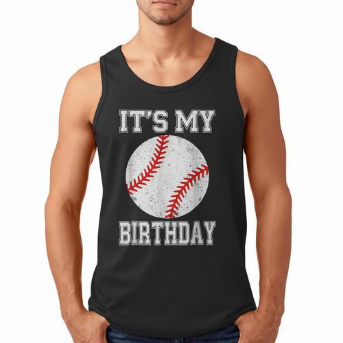It’s My Birthday Baseball Vintage Style Men Tank Top - Sportilla
