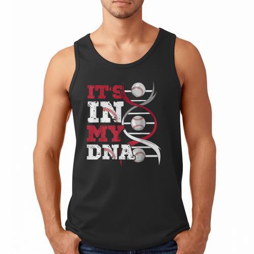 ITS In My DNA Baseball Sport Player Saying Baseball Fan Men Tank Top - Sportilla