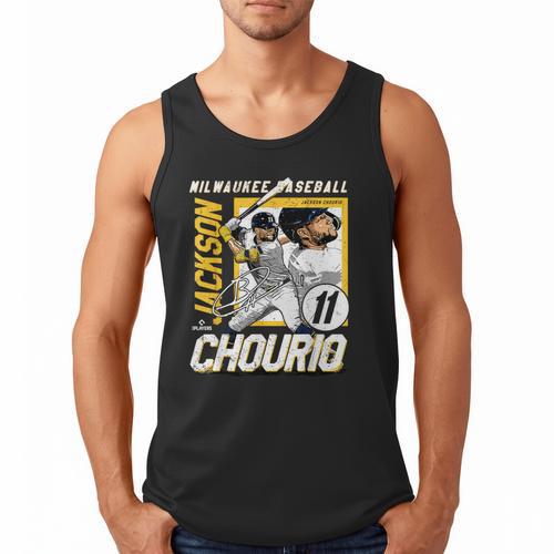 Jackson Chourio Milwaukee MLB Baseball Player MLBJCH203M Men Tank Top - Sportilla