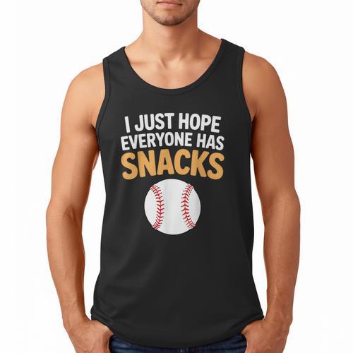 I Just Hope Everyone Has Snacks Baseball Game Day Fan Men Tank Top - Sportilla