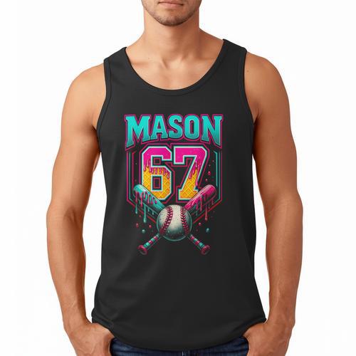 Mason 67 Ice Cream Drip Baseball Ice Cream Drip Men Tank Top - Sportilla