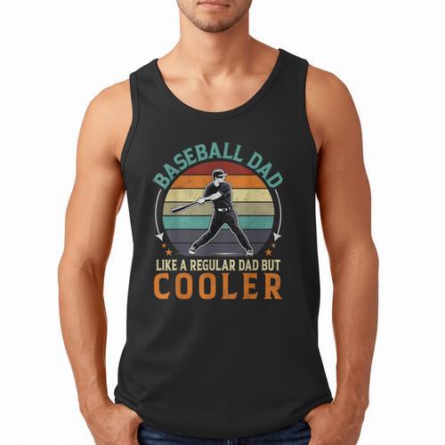 Men Baseball Dad Like a Regular Dad But Cooler Vintage Men Tank Top - Sportilla