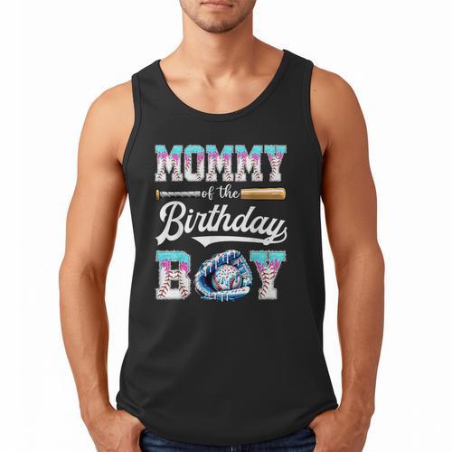 Mommy Of The Birthday Boy Baseball Ice Cream Drip Matching Men Tank Top - Sportilla