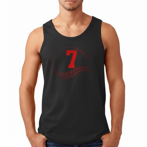 Number 7 Years Baseball 7TH Birthday Men Tank Top - Sportilla