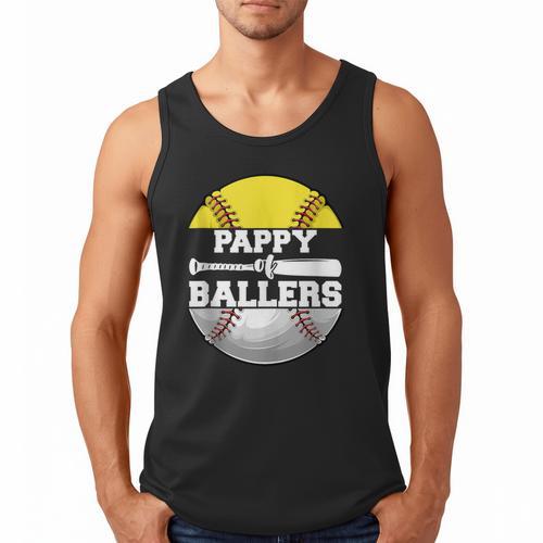 Pappy Of Ballers Softball Baseball Dad Men Tank Top - Sportilla