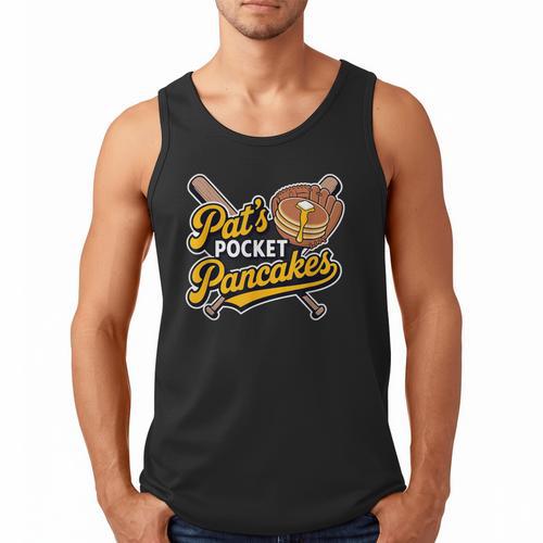 Pat's Pocket Pancakes Baseball Glove Stack Syrup Men Tank Top - Sportilla