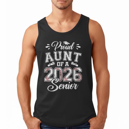 Proud Aunt Of A 2026 Senior Baseball Graduate Men Tank Top - Sportilla