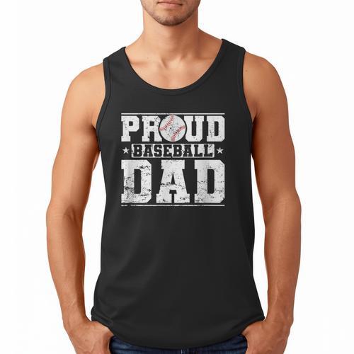 Proud Baseball Dad Sports Father Baseball Fan Men Tank Top - Sportilla