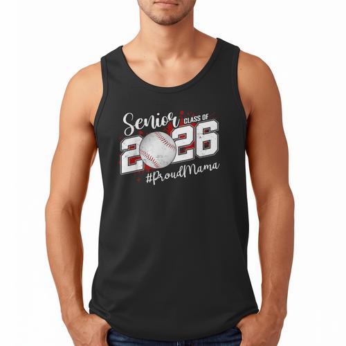 Proud Mama Of A 2026 Senior Baseball Graduation Mom Men Tank Top - Sportilla