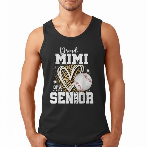 Proud Mimi Of A 2026 Senior Baseball Graduation Leopard Men Tank Top - Sportilla