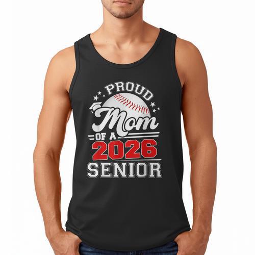 Proud Mom Of A 2026 Senior Baseball Graduation 2026 Men Tank Top - Sportilla