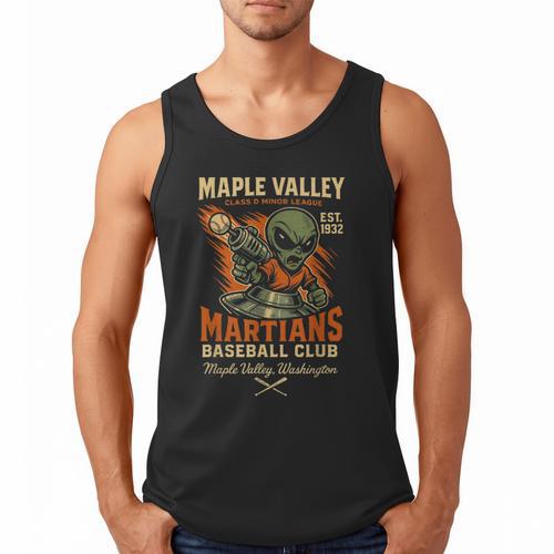 Retro Minor League Maple Valley Martians Baseball Club Men Tank Top - Sportilla