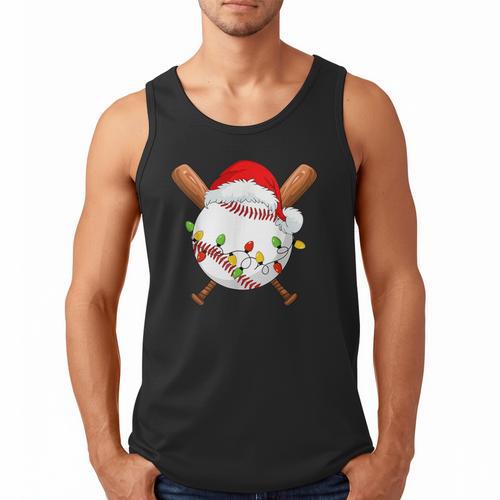 Santa Sports For Men Boys Christmas Baseball Player Men Tank Top - Sportilla