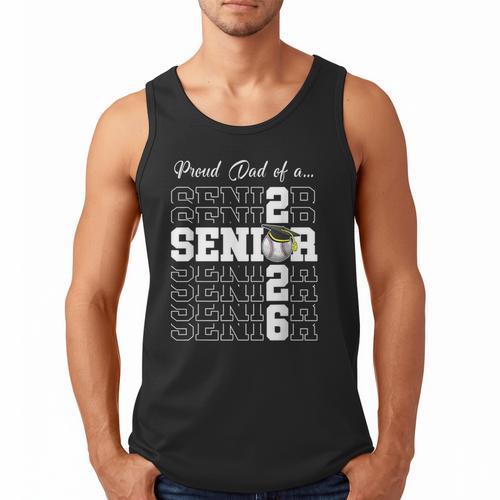 Senior 2026 Baseball Dad Class Of 2026 Proud Dad Men Tank Top - Sportilla