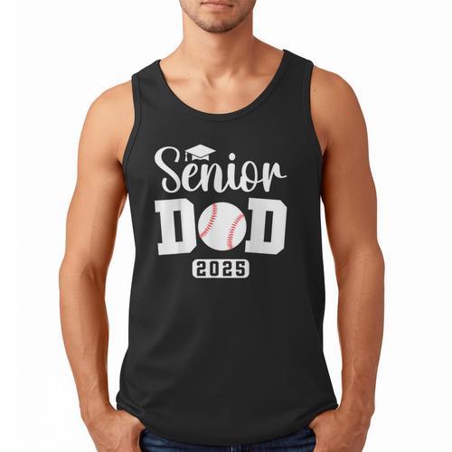 Senior Baseball Dad Class Of 2025 Senior Dad Graduation 2025 Men Tank Top - Sportilla