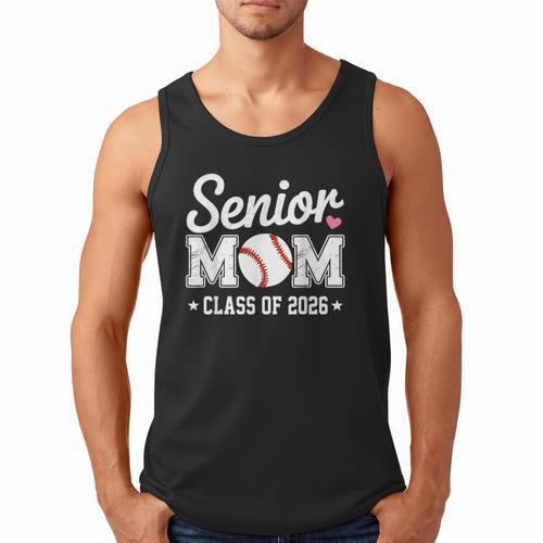 Senior Mom Class Of 2026 Baseball Retro Mom Graduation 2026 Men Tank Top - Sportilla