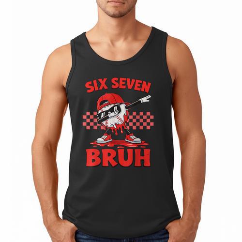 Six Seven 67 Bruh Baseball Valentine’s Day Teens Boys Kids Men Tank Top - Sportilla