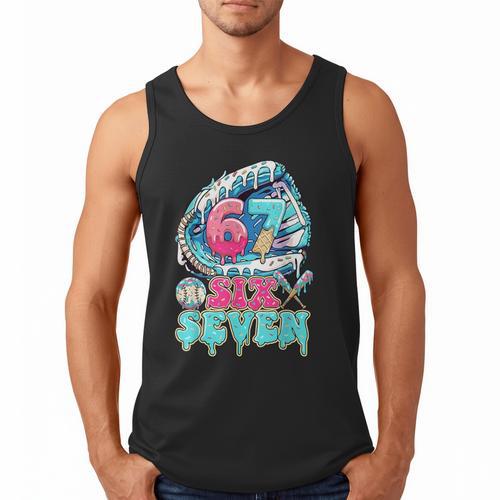 Six Seven 67 Ice Cream Drip Baseball For Boy Kids Youth Men Tank Top - Sportilla