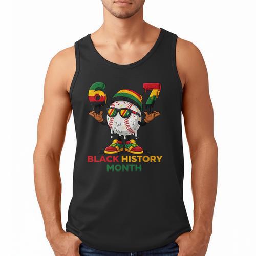 Six Seven History Month Baseball Drip Sports Men Tank Top - Sportilla