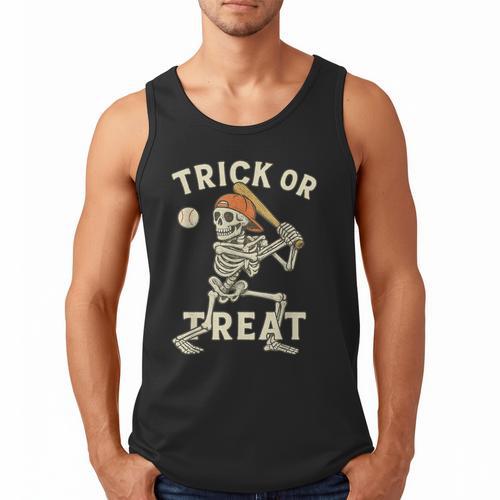 Skeleton Baseball Halloween Costume Men Boys Kids Tee Men Tank Top - Sportilla