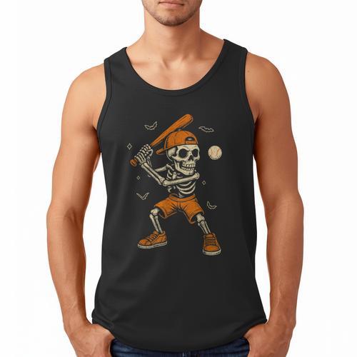 Skeleton Baseball Player Costume Halloween Men Boys Men Tank Top - Sportilla