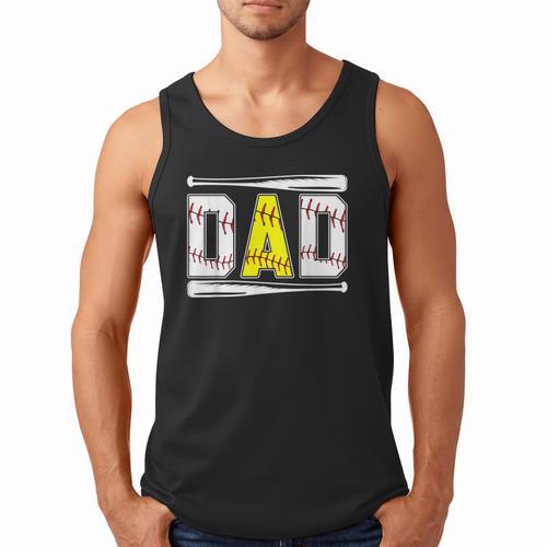 Softball Baseball Dad Of Ballers Baseball Softball Dad Men Tank Top - Sportilla