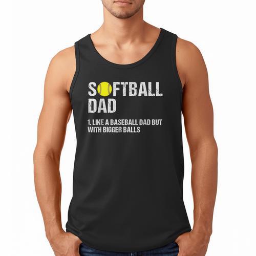 Softball Dad Baseball Dad But With Bigger Balls Father's Day Men Tank Top - Sportilla