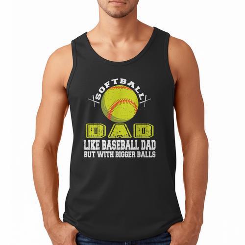 Softball Dad Like A Baseball Dad Softball Father's Day Men Tank Top - Sportilla
