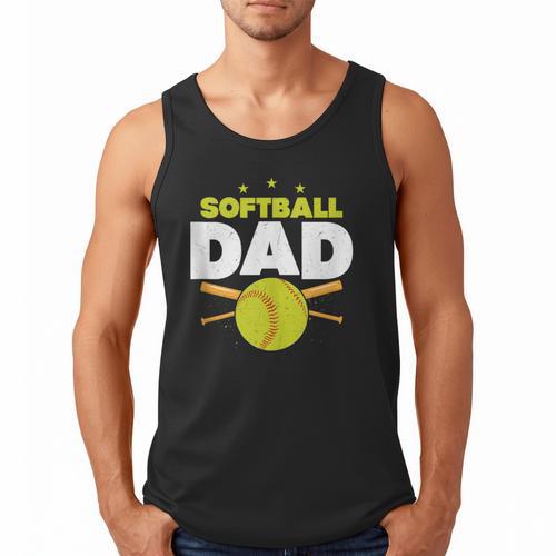 Softball Dad Just Like A Baseball Dad Player Men Tank Top - Sportilla
