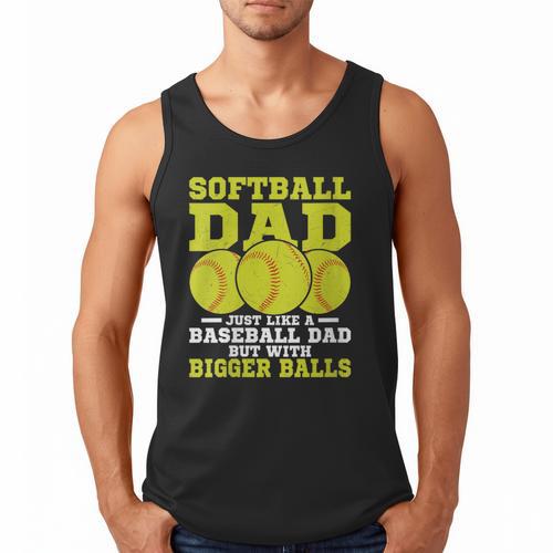 Softball Dad Just Like A Baseball Dad Team Men Tank Top - Sportilla