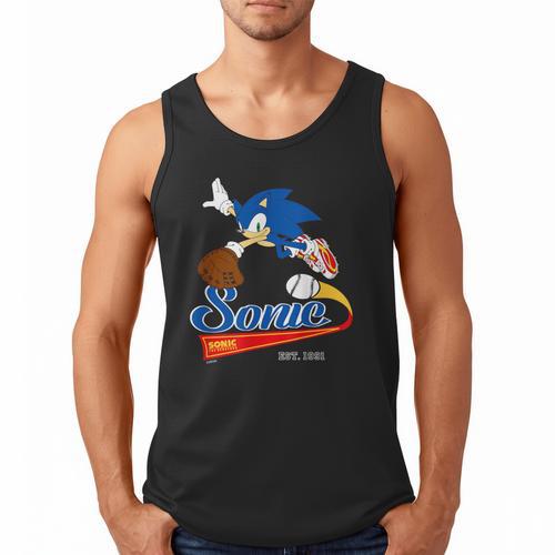 Sonic The Hedgehog Sonic Baseball Est 1991 Men Tank Top - Sportilla