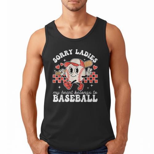 Sorry Ladies My Heart Belongs To Baseball Boy Kids Men Tank Top - Sportilla