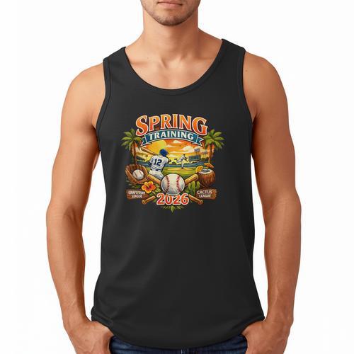 Spring Training 2026 Baseball Vintage Sunset Men Tank Top - Sportilla