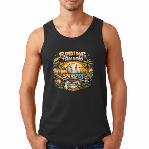 Spring Training 2026 Retro Baseball Palm Cactus Men Tank Top - Sportilla