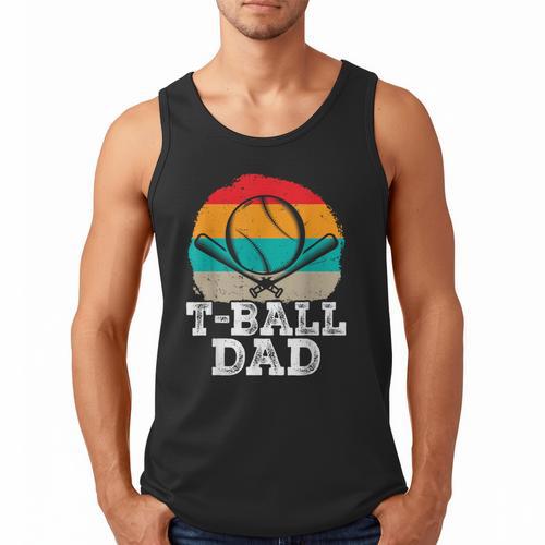 T-Ball Dad Ball Dad Fathers Day Baseball Dad Men Tank Top - Sportilla