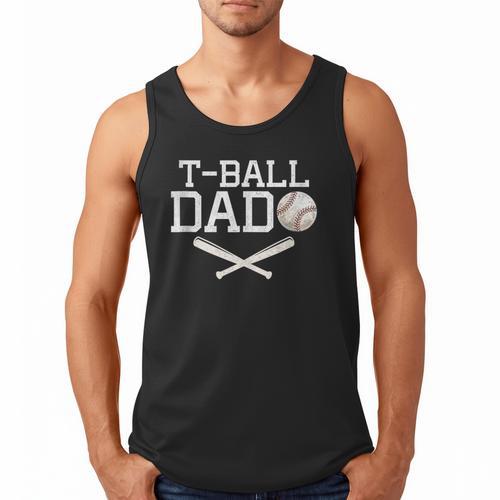 T-Ball Dad For Father's Day Baseball Daddy Teeball Dad Men Tank Top - Sportilla