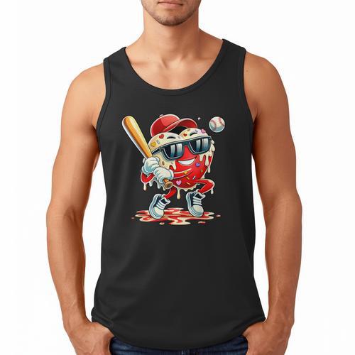 Valentines Day Heart Baseball Drip Ice Cream Boys Kids Men Men Tank Top - Sportilla