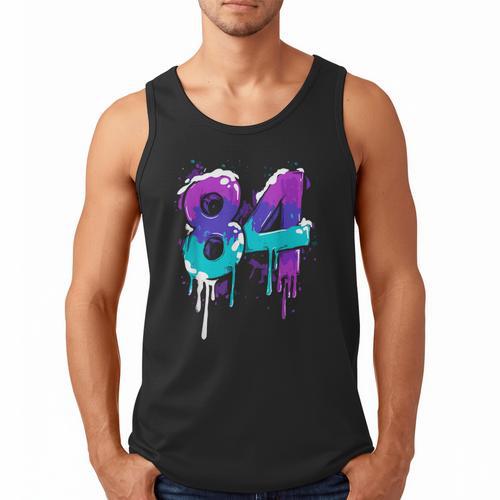 Vintage Baseball 84 Number Men Tank Top - Sportilla