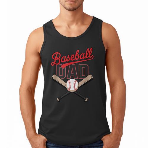 Vintage Baseball Dad Matching Family Father's Day Humor Dad Men Tank Top - Sportilla