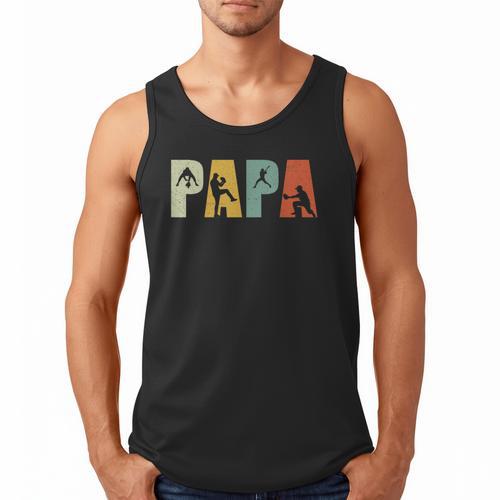 Vintage Baseball Dad Papa Fathers Day Men Tank Top - Sportilla