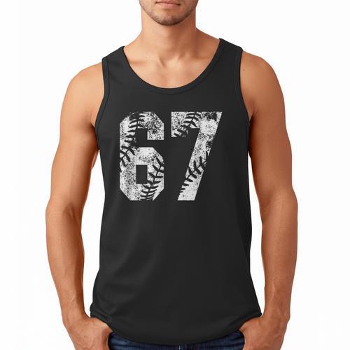Vintage Baseball Number 67 Jersey Player Uniform Men Tank Top - Sportilla