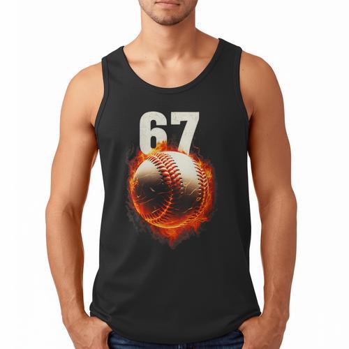 Women's 67 Baseball Boys Birthday Teens Six Seven Brainrot Men Tank Top - Sportilla