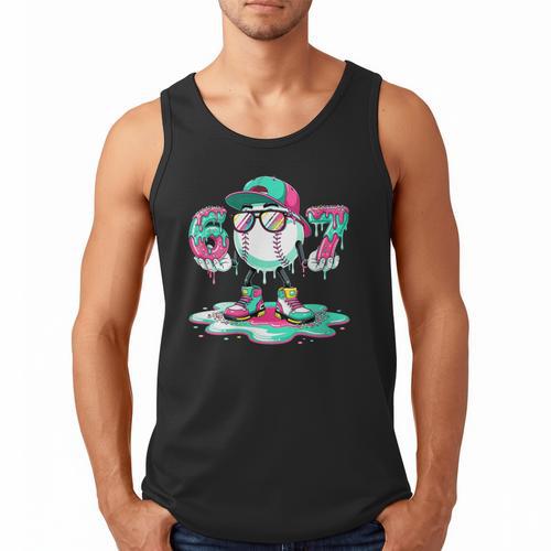 Women's 67 Meme Six Seven 6 7 Meme Baseball Ice Cream Drip Men Tank Top - Sportilla