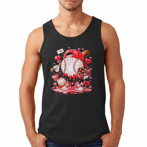 Women's Baseball Drip Ice Cream Boys Kids Youth Valentines Men Tank Top - Sportilla