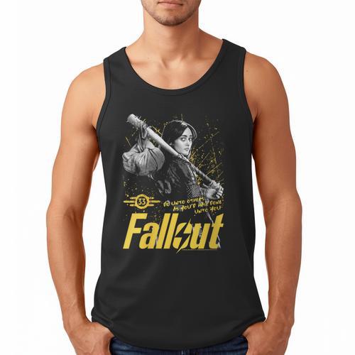 Women's Fallout TV Series Lucy Do Unto Others Baseball Bat Gamer Men Tank Top - Sportilla