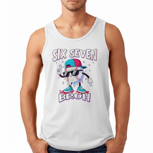 67 Meme Six Seven Baseball Ice Cream Drip Girls Boys Premium Tri-Blend Men Tank Top - Sportilla