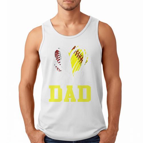 Ball Dad Softball Baseball Dad Fathers Day Premium Men Tank Top - Sportilla