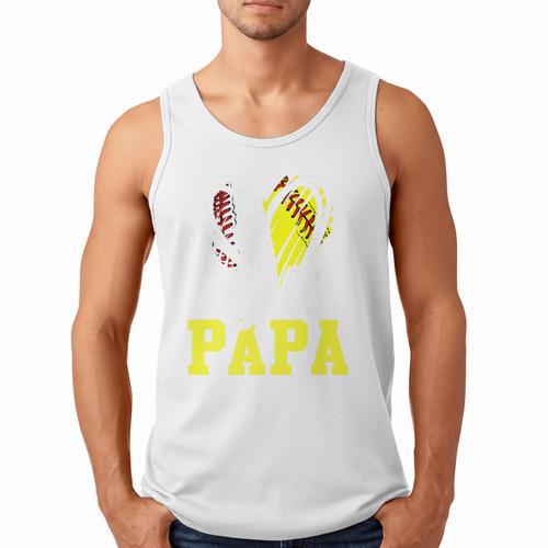 Ball Papa Softball Baseball Dad Daddy Premium Men Tank Top - Sportilla