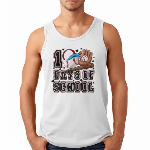 Baseball 100 Days Of School Happy 100th Day Teachers Kids Men Tank Top - Sportilla